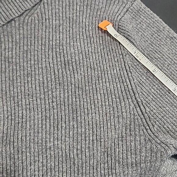 Express Women's Grey ribbed turtleneck size S preppy office career casual - Picture 9 of 10